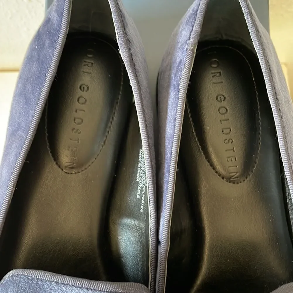 NIB Lori Goldstein Collection Indigo Blue Flats Size 8.5M